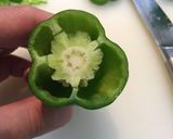 超簡単手間いらずピーマンカット。作り方3写真