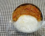 【デコ弁】キーマカレーで顔弁❤女の子作り方2写真