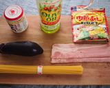 ポポラ風♪なすベーコンしょうゆ味パスタ♪作り方1写真