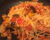 ベーコンとナスのトマトソースパスタ作り方13写真