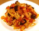 ベーコンとナスのトマトソースパスタ作り方14写真