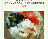 簡単！ささみと夏野菜DE塩ぶっかけ素麺♪作り方10写真