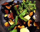 簡単に✨鶏胸肉と揚ナスの&ししとうサラダ作り方5写真