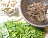 空芯菜と牛肉の簡単ぴりから炒め作り方1写真