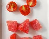 <夏に!>スイカとトマトのスムージー作り方1写真