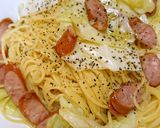 簡単！キャベツとウインナーのパスタ作り方11写真