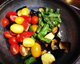 簡単に✨鶏胸肉と揚ナスの&ししとうサラダ作り方7写真