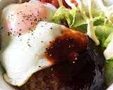 ♡余ったハンバーグでロコモコ丼♡作り方7写真