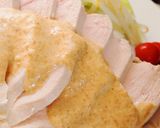 柔らか～な♪酒蒸し鶏　胡麻味噌マヨ～♥作り方7写真