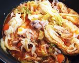 キャベツと豚薄切り肉のトマトソース蒸し煮作り方17写真