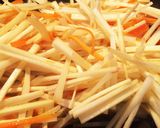 シャキシャキ食感のうどのきんぴら♪作り方3写真