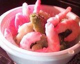 ブロッコリーとエビの芋介風パスタ作り方1写真