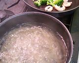 ブロッコリーとエビの芋介風パスタ作り方2写真