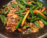さやいんげんとひき肉の彩り炒め作り方6写真