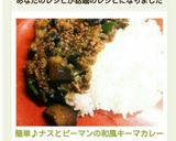 簡単♪ナスとピーマンの和風キーマカレー作り方10写真