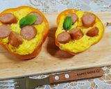 ☆簡単☆パプリカップふわふわ玉子☆朝食に作り方8写真