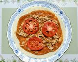 夏簡単ランチ！トマトとプルドポークのピザ作り方3写真