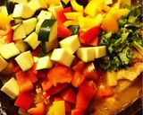 夏野菜のフルーティ甘酢チキン作り方11写真