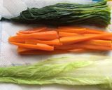 野菜たっぷり♪豚バラとあぶらあげ巻作り方1写真