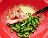 ゴーヤと豚肉の天ぷら☆カレー塩作り方4写真