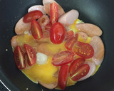 トマトと魚肉ソーセージの卵とじ炒め 簡単作り方4写真