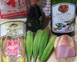 オクラとベーコンのペペロンチーノ醤油風味作り方1写真