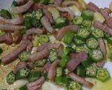 オクラとベーコンのペペロンチーノ醤油風味作り方4写真