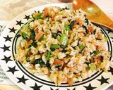 小松菜とベーコンのガーリック炒飯。作り方8写真