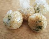 えごま油のおにぎり～生ハムの手鞠風作り方2写真