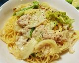 簡単♪ツナとキャベツのクリームパスタ☆作り方5写真