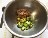 簡単混ぜるだけ！アボカド納豆スパ作り方1写真