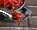 ハロウィン　ミミズゼリーのリアルな恐怖！作り方7写真