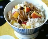 さつまいもと茸の炊き込みごはん作り方4写真