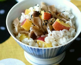 さつまいもと茸の炊き込みごはん作り方4写真