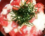 簡単！まぐろブツと長芋DE棒棒芋丼♪作り方5写真