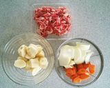 分量全部大さじ2♡簡単肉じゃが♡作り方1写真
