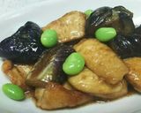 鶏むね肉となすの簡単ポン照り焼き作り方8写真