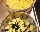 とうもろこしの肉味噌丼作り方1写真