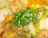 余った唐揚げを油不使用で低カロリー八宝菜作り方4写真