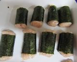 鶏挽肉の海苔巻き揚げ作り方4写真