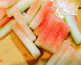 簡単★美味！スイカの皮のお漬物作り方1写真