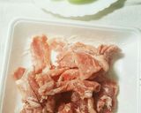豚肉と玉葱の一味焼き作り方1写真