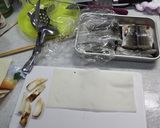 鱧と松茸の春巻き作り方1写真