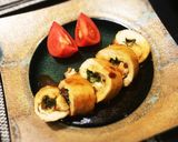 鶏の梅肉大葉巻き作り方5写真