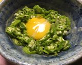 ヒンヤリオクラと卵黄で美味しい。作り方1写真