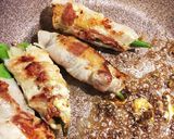 【主菜】オクラとみょうがのロール味噌マヨ作り方6写真