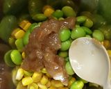 枝豆*コーン*梅干の卵焼き*作り方1写真