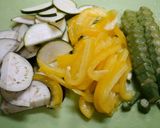 簡単！イカと夏野菜のオイスターソース炒め作り方1写真