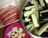豚肉とナスとにんにくのすき煮風作り方2写真