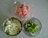 にんにく醤油と豚肉の炒めもの作り方1写真